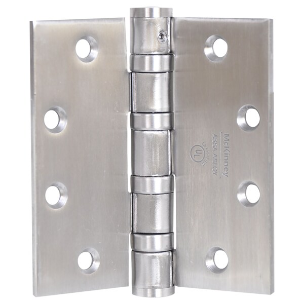 Mckinney Oil Bearing Butt Hinge, 4-1/2" x 4-1/2", US26D, NRP, Heavy, Steel Base T4A3386 4-1/2X4-1/2 26D NRP - main